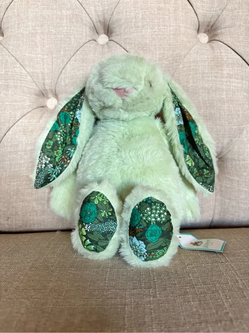 Mint green jellycat bunny